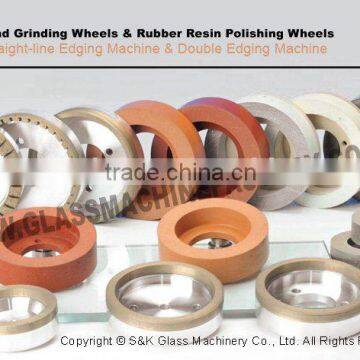 Flat edge diamond grinding wheel round edge polishing wheel for glass