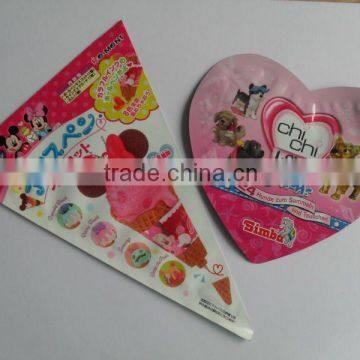 heart shaped plastic bag,ice cream plastic packing bag