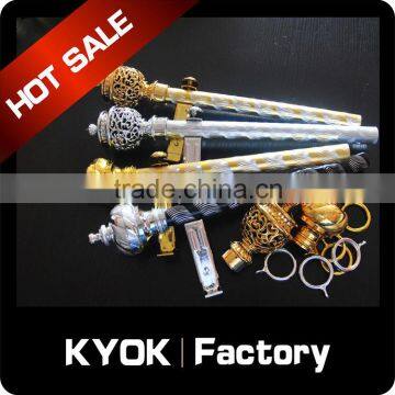 KYOK 13 years manufacturer cheap price plastic curtain finials,aluminum curtain poles,durable curtain bracket