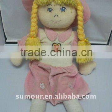 Lovely Girl Doll in pink cloth and hat