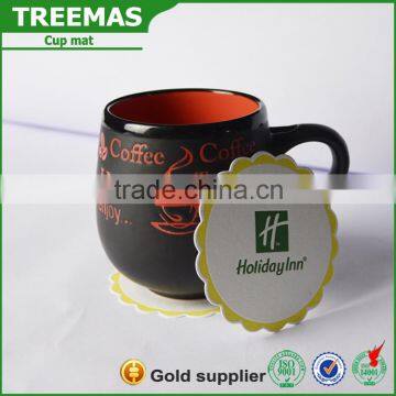 OEM absorbent paper coaster, cup mat for catuaba drink china supplier