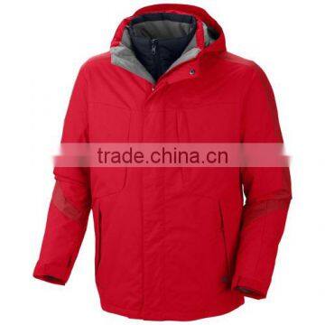 2014 new design functional men's 3 in 1 outdoor jacket