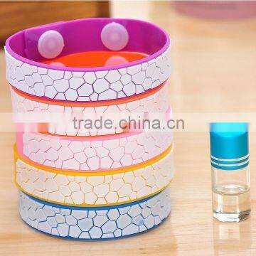 Hottest custom fashion silicone mosquito repellent bracelet