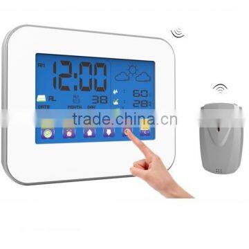 RF Wireless Weather Station With Touch Screen Sound controlled backlight #S636BS