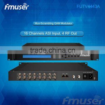 FUTV4443A 16 in 1 mux-scrambling QAM Modulator (4 multiplexing, 4 scrambling and 4 QAM modulating,16 ASI in,4 RF out)
