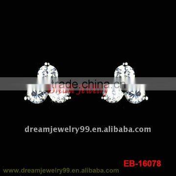 2016 new excellent pearl earring/pearl earring designs/double sided pearl earring