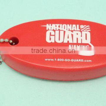 Promotional antistress round Red PU keychain