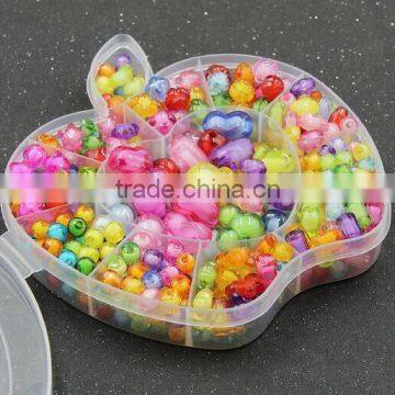 DIY loose beads set boxes children amblyopia training educational toys