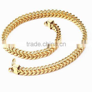  in brazil 18k gold plated gold tone stainless steel Link Curb Chain Necklace