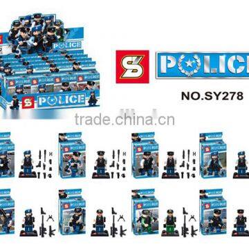 SY278 police 8pcs building block sets