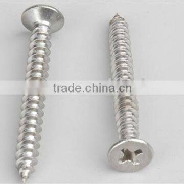 Stainless steel Cross recessed countersunk head tapping screws