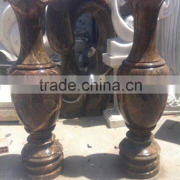 Best Selling Products Flower Pot Planter Black Marble Hand Carved Sculpture From Vietnam