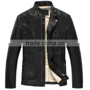 Spring Classic Design Mens pu Leather Jacket