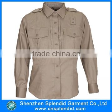 Breathable Summer Work Mens Cotton Drill Shirts