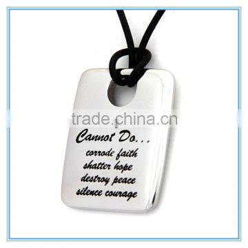 What Cancer Cannot Do Dog Tag Pendant Stainless Steel Necklace