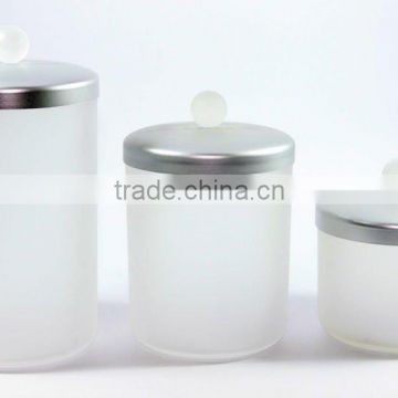 Frosted Cotton Ball ,Q-tip Holder/Canister/Dispenser Set