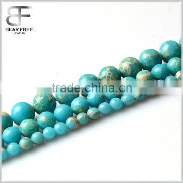 Gorgeous Natural Blue Emperor Stone Gemstone Faceted Round Loose Beads Strand