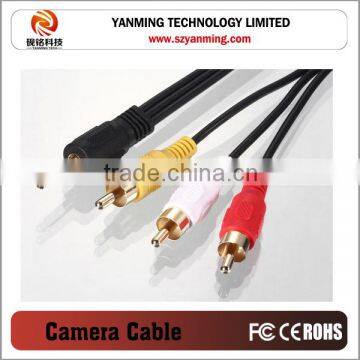 3.5mm audio to 3 RCA cable for sony camera