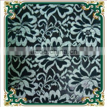 New style black nylon cotton lace fabric