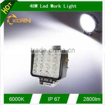 Waterproof IP67 6000Kelvin led work lights for motorcycles