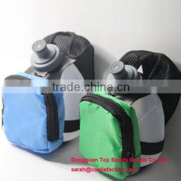 Durable Zipper Nylon Bottle Holder With Handle ,Bicycle Bottle Holder With Water Botter