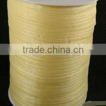 Organza Ribbon, Stringing Materials, Cream, 500yd/roll(RS6mmY073)