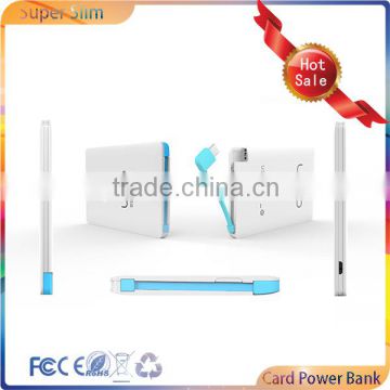 4000mAh credit card ultra thin power bank 2016