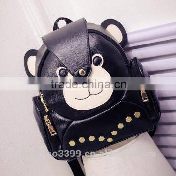 Online Shop China Backpack Cute Bear Backpack Fashion Leather Lady Backpack photo-2