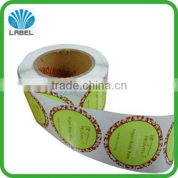 self adhesive glass bottle paper label stickers