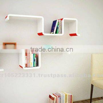 modern hanging wall shelf