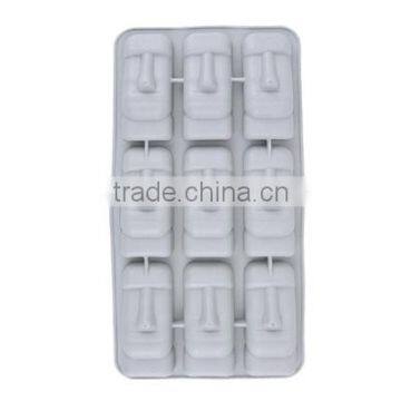 100% Food Grade Easter Island Statues Shape Silicon Ice Tray