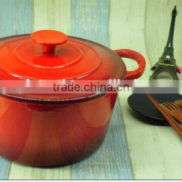 23cm Red Enamel Cast Iron Casserole/Pot photo-3