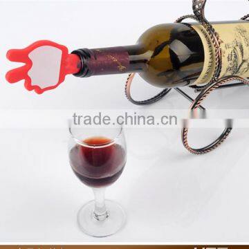 Novelty silicone wine bottle stopper parts for writing deadline time