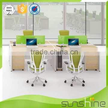 Sunshine New Arrival Furniture Excellent Quality Office Computer Desk Office Cubicles Workstation For 4 People Seaters