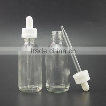 60ml round clear glass bottle for essential oil E-liquids