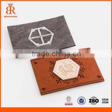 Fashion design leather patch labels jeans pu patch labels