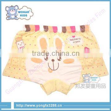 Comfortable Colorful Cute Rabbit Cartoon Cotton Girl Underwear