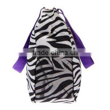 New Style Cheap Zebra Print Travel Customized Cotton Canvas Tote Bag-GW228 photo-3
