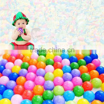 Different size colored plastic ocean balls for kids playing