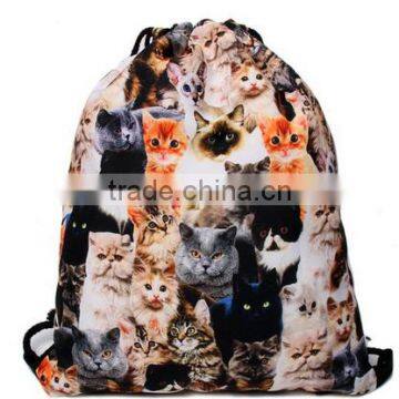 2016 In stock wholesale halloween Cotton drawstring bag