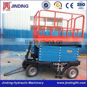 China supplied 4 wheels mobile scissor hydraulic lift platform