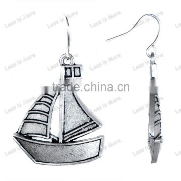 Fashion anchor Dangle Sail Boat hook Earrings for Christams gift