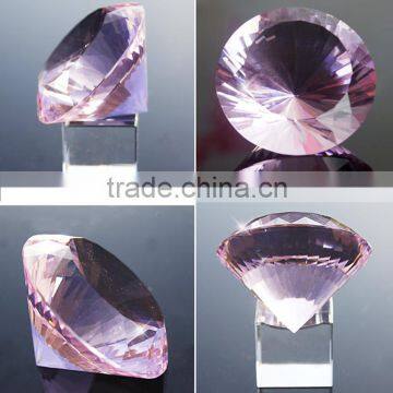 Crystal banknote diamond shaped paperweight on sale