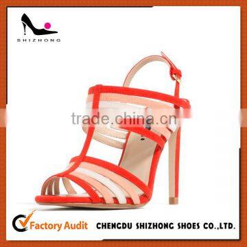 Fashion gladiator high heel sandal shoes for women