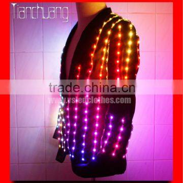 Programmable light color change dancing suit