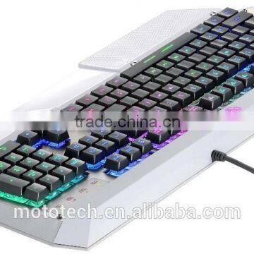 Motospeed 7 Backlight Color LED Multimedia Illuminated USB Wired Gaming Keyboard With Detachable Wrist Rest photo-5
