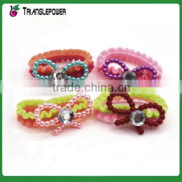 Lovely Candy Colors Heart Design With Little Flowers Children Hair Tie Set photo-3