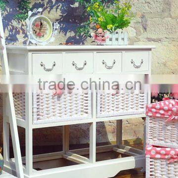 Cheap French White Wood Small Nightstands Table photo-6