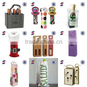Jute Wine Bags 6 Promotional Paper Wine Bag
