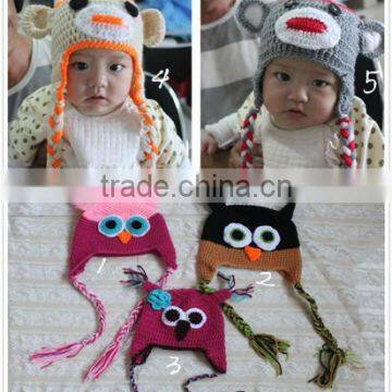 New Arrivals boutique wholesale warm monkey hats for baby